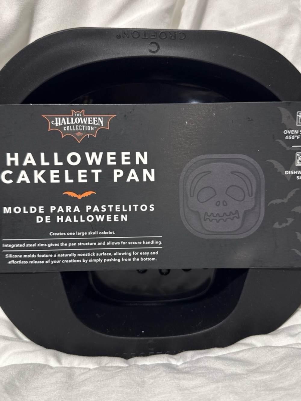 NEW Crofton Large Halloween Skull Cake Pan – 3D Silicone Baking Mold